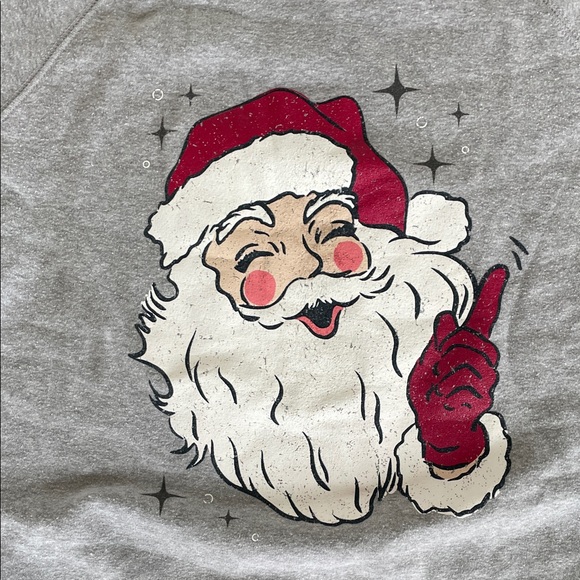 Gray Santa Crew Neck Sweatshirt - Picture 3 of 4